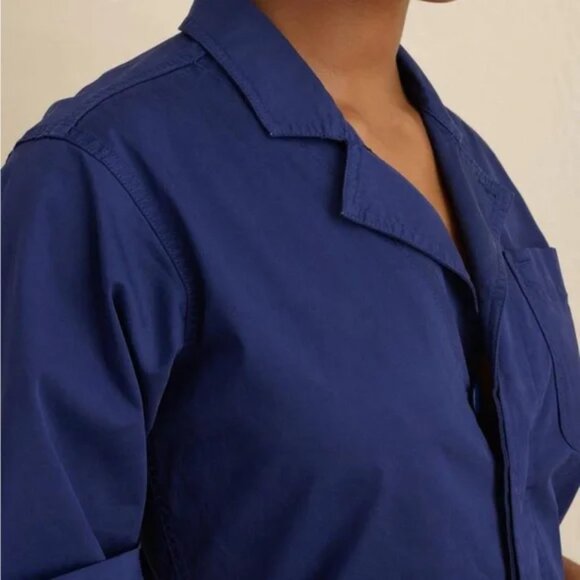 NWT ALEX MILL Standard Short Sleeve Women's Jumpsuit Navy Size M - Picture 5 of 7